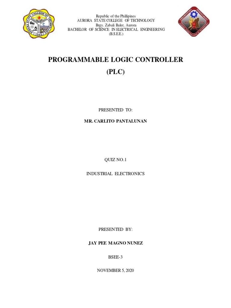 Programmable Logic Controller1 | PDF | Programmable Logic Controller ...