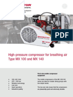High-Pressure Compressor For Breathing Air Type MX 100 and MX 140