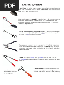 Gardening Tools and Equipment