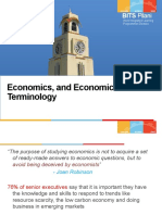 Economics, and Economic Terminology: BITS Pilani