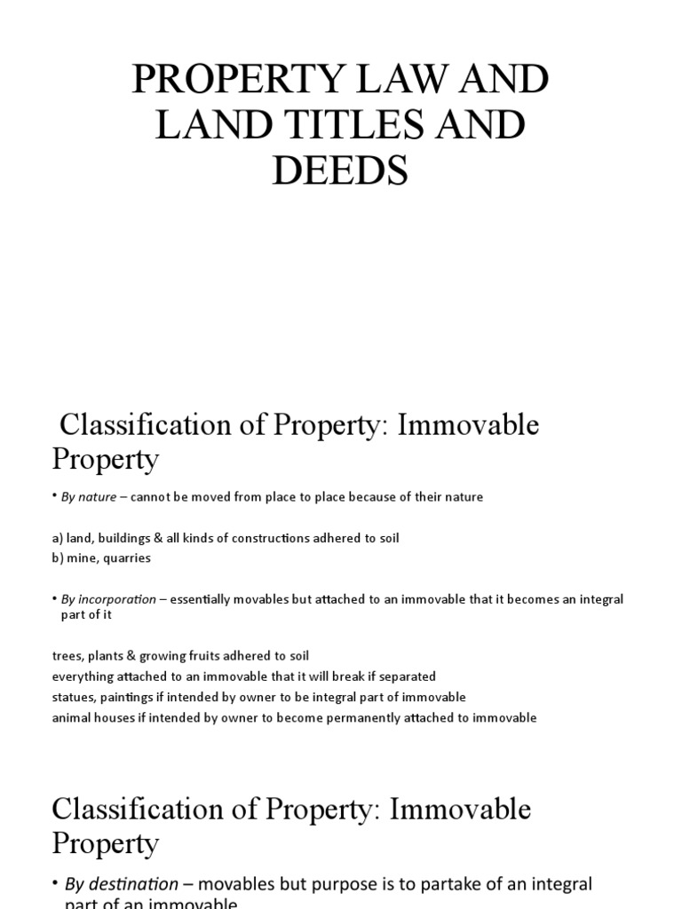 Understanding Property Law: Titles & Deeds | PDF | Concurrent Estate ...