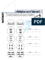 Ficha de Aprender A Multiplicar Con La Tabla Del 2 para Primero de Primaria