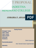 Alhadeetha Mindanao College: Jomaima P. Angar