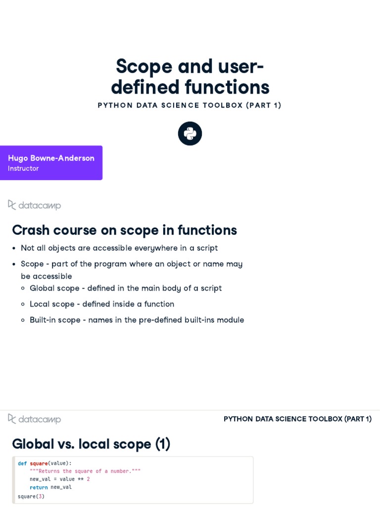 An Introduction to Scope, Functions, and Arguments in Python | PDF ...