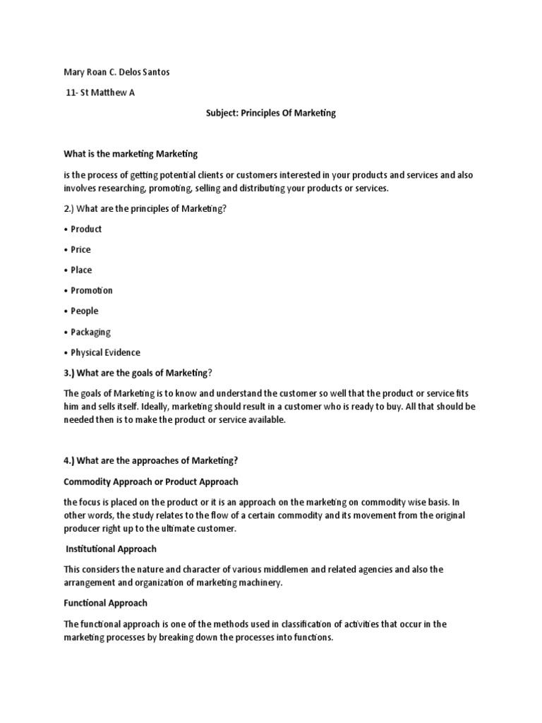 Principles of Marketing Explained | PDF