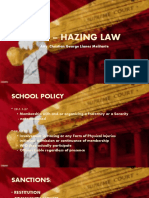 Anti - Hazing Law: Atty. Christian George Llanes Melitante