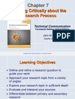 Thinking Critically About The Research Process: Technical Communication