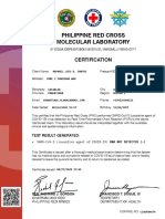 Philippine Red Cross Molecular Laboratory: Certification