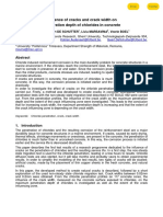 Influence of Cracks and Crack Width On Penetration Depth of Chlorides in Concrete