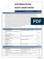 Lsm20 Single Phase Electricity Smart Meter: Item Moe Specification Company Specification Page No