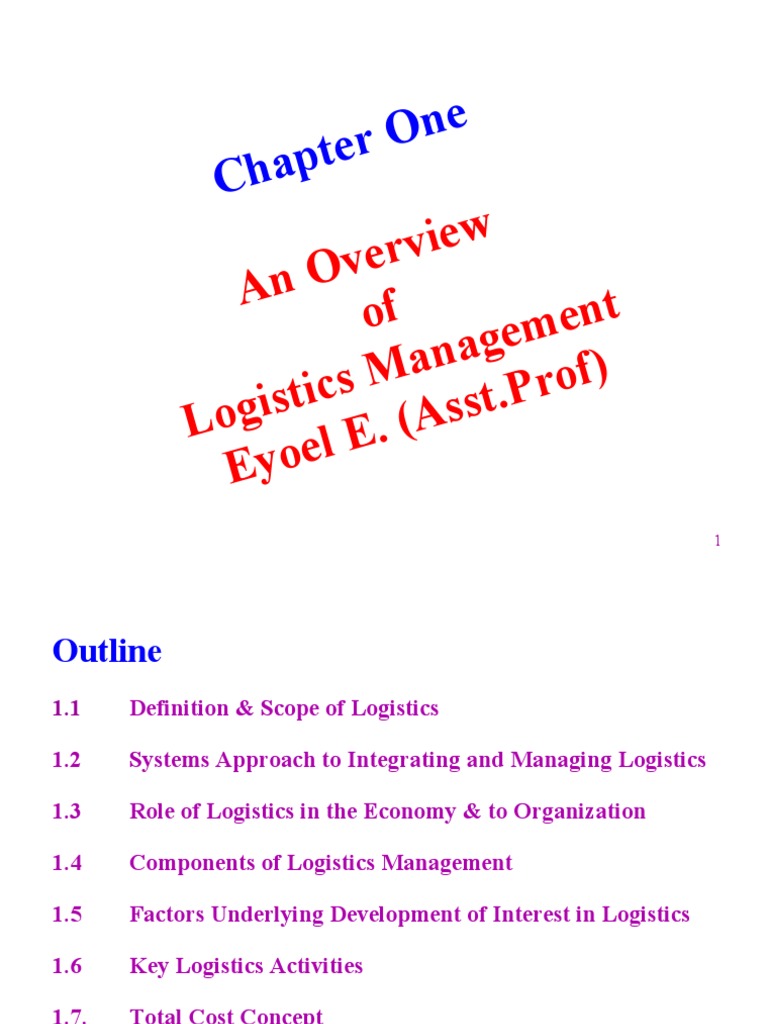 Logistics Management Overview | PDF | Logistics | Inventory