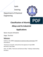 Classification of Aluminum Alloys and Its Industrial Applications