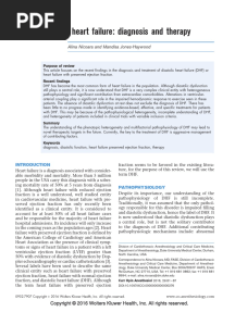 Diastolic Heart Failure Diagnosis and Therapy.12