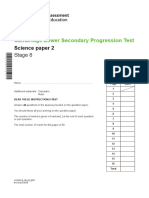 Cambridge Lower Secondary Progression Test: Science Paper 2