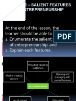 Lesson 2 - Salient Features