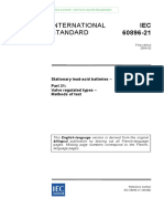 International Standard: Stationary Lead-Acid Batteries - Valve Regulated Types - Methods of Test
