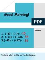 Subtracting Integers