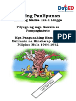 Q3 - AP6 - WLAS1 - Mga Pangunahing Hamon at Suliranin Na Kinaharap NG Mga Pilipino Mula 1964-1972 - V1