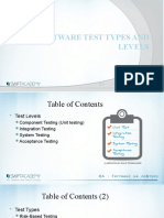 Software Test Types and Levels