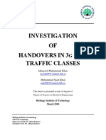 Investigation OF Handovers IN 3 Traffic Classes: G Umts