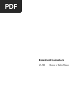 Experiment Instructions: WL 102 Change of State of Gases