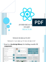 Avoid Reacting Start: React-Js