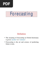 Forecasting