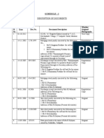 Schedule - I: Description of Documents