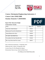 Lab Report Metacentric Height Latest PDF