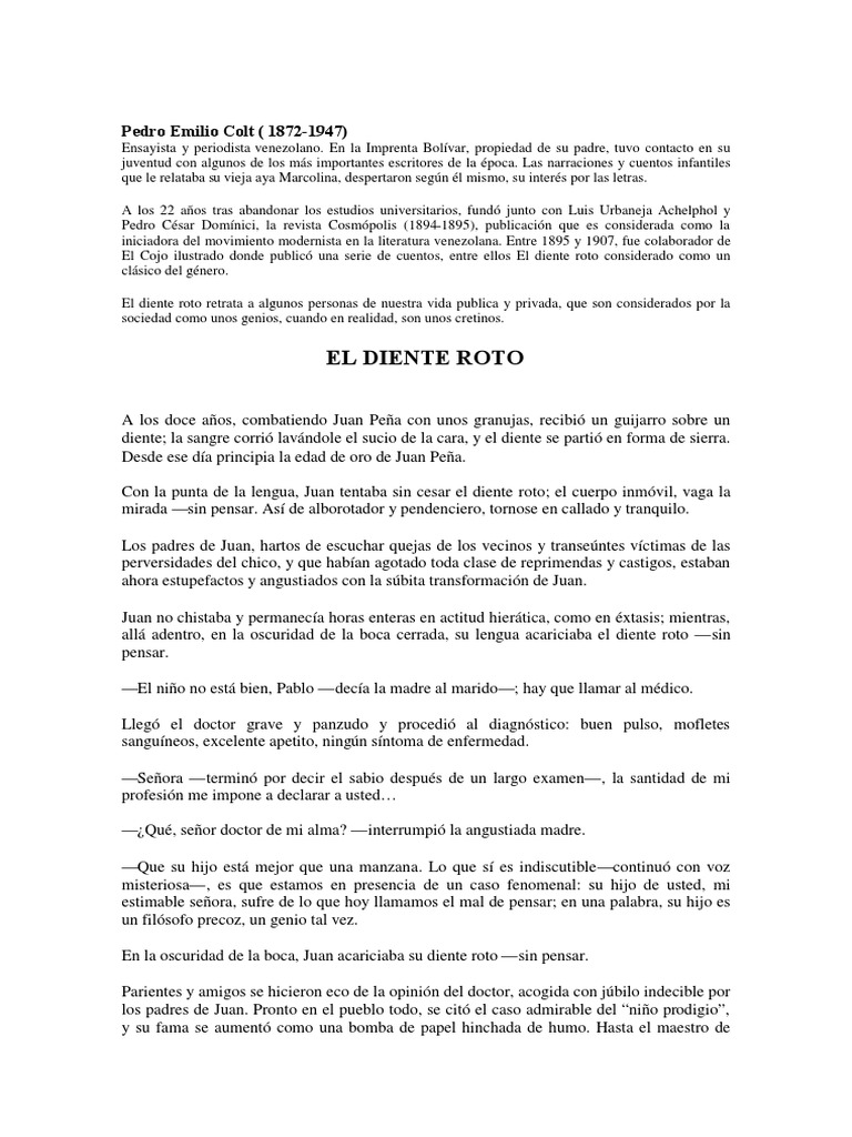 El Diente Roto PDF | PDF | Religión y espiritualidad | Poesía