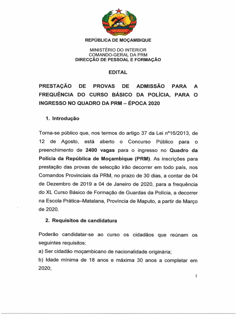 Edital PRM 2020 | PDF