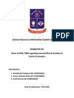 Roles of HRIS, HRM Regarding Overall Effect & Solution of Covid-19 Situation