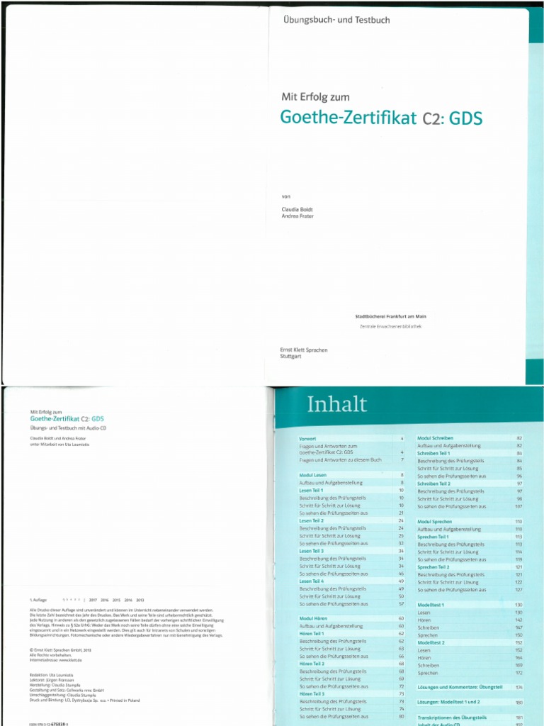 Mit Erfolg Zum Goethe Zertifikat C2 GDS Lesen Hoeren 2 PDF | PDF