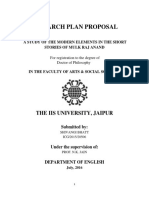 Research Plan Proposal: The Iis University, Jaipur