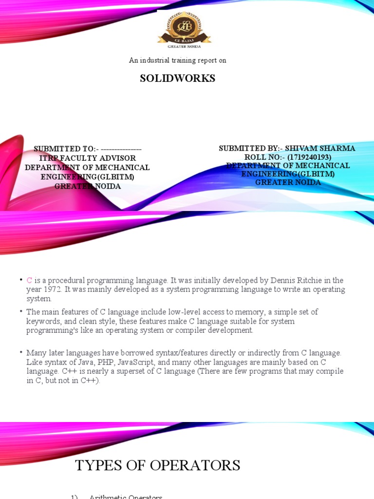 Operators in C | PDF | C (Programming Language) | Computer Science