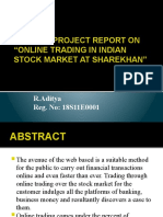 A Major Project Report On "Online Trading in Indian Stock Market at Sharekhan"