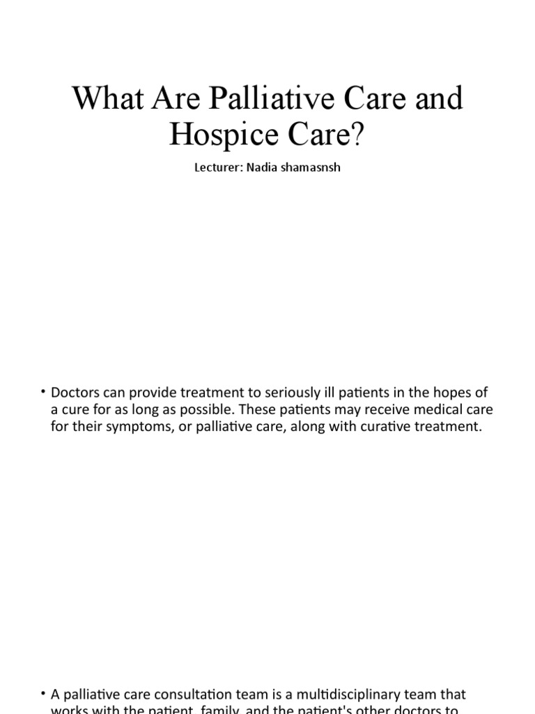 Palliative vs. Hospice Care Explained | PDF | Palliative Care | Hospice