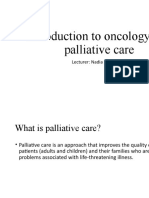 Introduction To Oncology and Palliative Care: Lecturer: Nadia Shamasnah