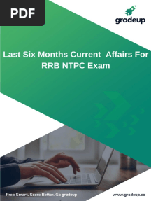 Last Six Months Current Affairs For NTPC Exam