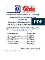 Dire Dawa University Institute of Technology School of Mechanical and Industrial Engineering Department of Mechanical Engineering