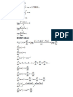 Formulario de Derivadas e Integrales