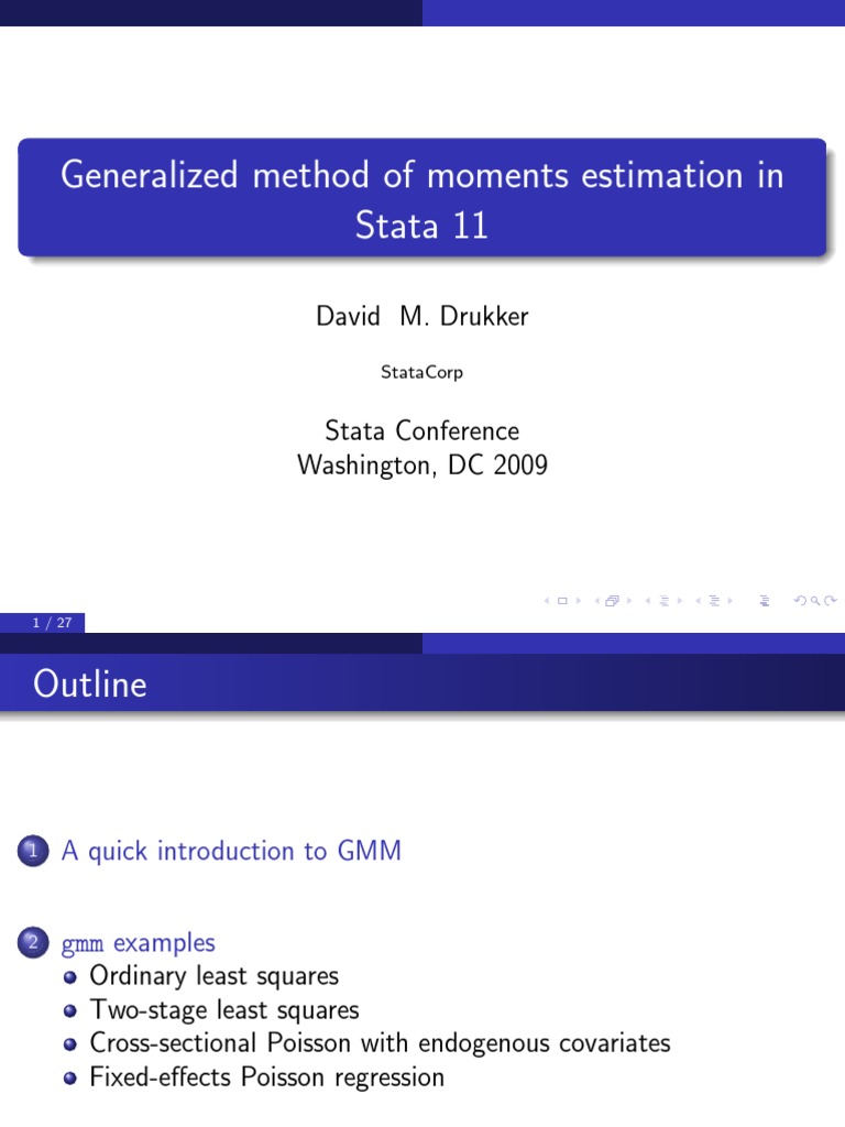 Generalized Method of Moments Estimation PDF | PDF | Ordinary Least ...