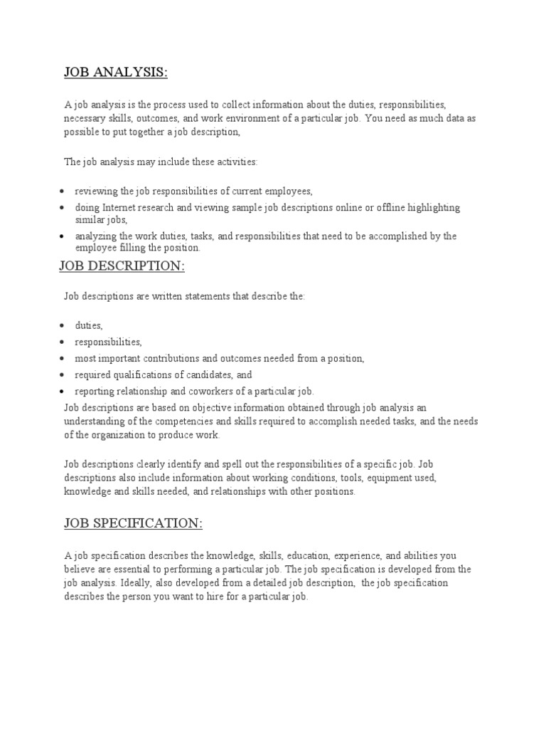 Comprehensive Job Analysis and Design Guide | PDF | Career & Growth