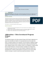 Afghanistan - Cities Investment Program Project PDF