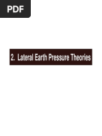 Lateral Earth Pressure Theories