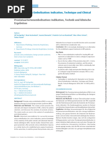 Prostataarterienembolisation: Indikation, Technik Und Klinische Ergebnisse