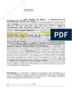 Auto de Admison Del Escrito de La Demanda-Reconocimiento de La Paternidad