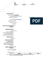 Model de CV Europass Lazăr Alexandru
