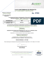 CERTIFICADO DE CALIDAD UPS Bifasica 10KVA POWEST PDF