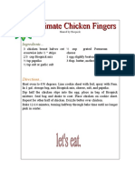 Recipe Chicken Fingers